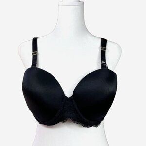City Chic Boudoir Push-Up Multiway Strapless Bra Black & Pink US Size 42B NWT‎